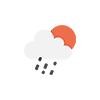 Icône pour température: légère pluie